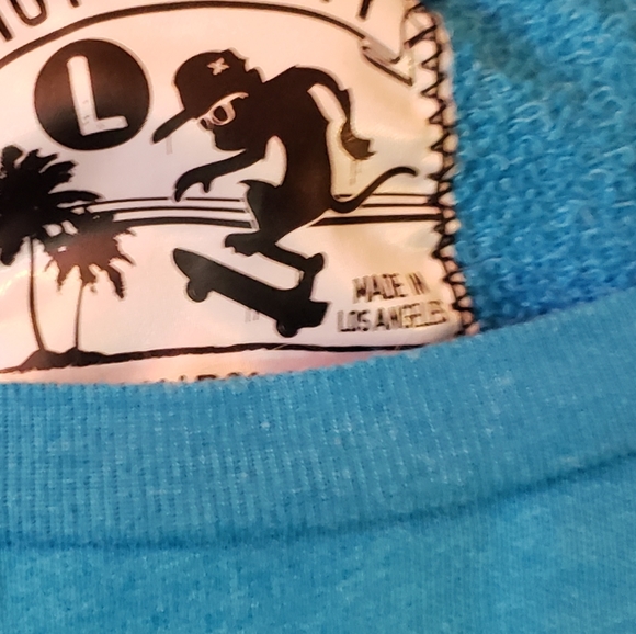 Riot Society LRG MEOW blue cat long-sleeved sweatshirt made in LA - Picture 4 of 7